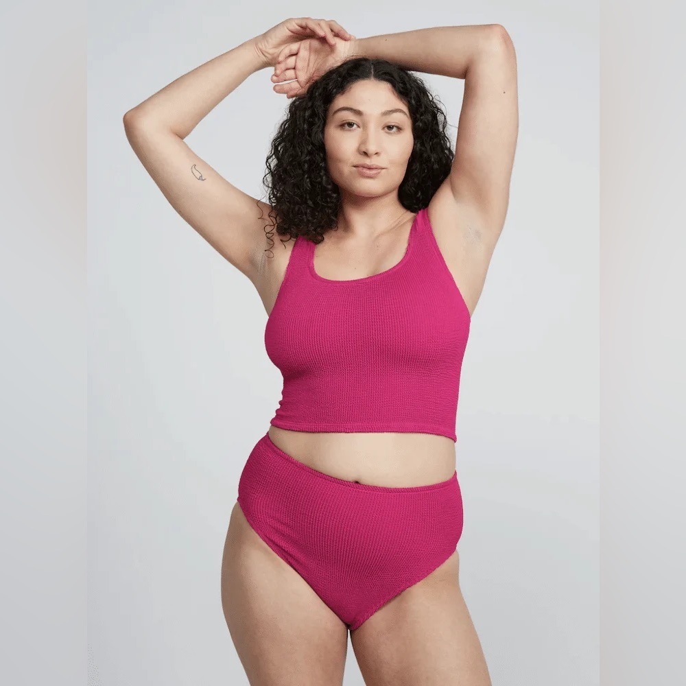 YouSwim TwoPiece High Waist Verve in Hot Pink
